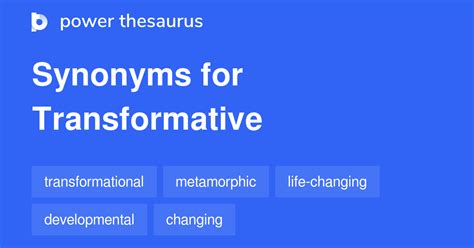 transformative synonyms|Synonyms for Transformative